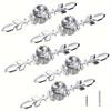 5pcs Drawer Dresser Knob Pulls Crystal Glass Diamond Decorative Knobs with Plate Cabinet Door Knobs with Screws for Cabinets (Single Hole with Screws)