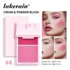 Cream&Powder Blush Palette Natural Long-lasting High Pigment  Blush Makeup Contour Powder Beauty Peach Pink Korean Makeup Blush