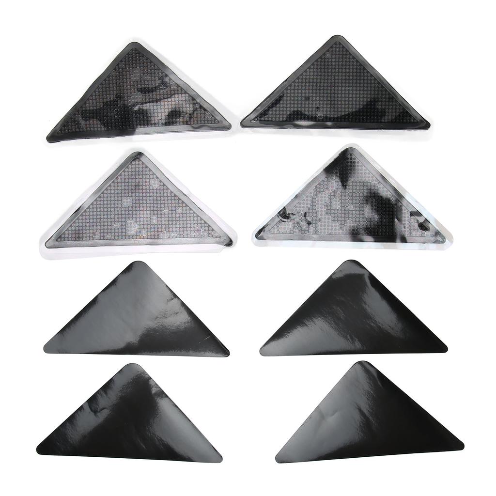 4Pcs Rug Gripper Triangle Shock Absorption Strong Grip Non Slip Carpet Tape for Ceramic Tiles