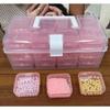 32pcs/set Plastic Storage Box Container, DIY Crafts Beads Accessories Sorting Box, Multifunctional Storage Case, Jewelry Nail Beading Organizer
