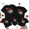 Women’s T-Shirts New Christmas Crew Print Family Matching Shirts Cotton Dad Mom Kids Tshirts Baby Bodysuits Family Look Xmas Tops Tees Outfits