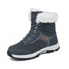 Men's High-Top Waterproof Non-Slip Winter Snow Boots with Warm Velvet Lining & Thick Sole
