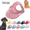 Dog Beach Hat Sun Protection Pet Baseball Cap with Ear Holes Dog Canvas Visor Outfit Puppy Sunbonnet Beach Accessories