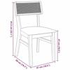 VidaXL Dining Chairs Cushions 2 Pcs Solid Rubber Wood, Dining Chair, Chair, Living Room Chair, Dining Chairs, 4102465