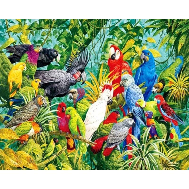 Diamond Embroidery Mosaic Animal Parrot Cross Stitch 5D DIY Diamond Painting Craft Kit Home Rhinestones Gift Decorati