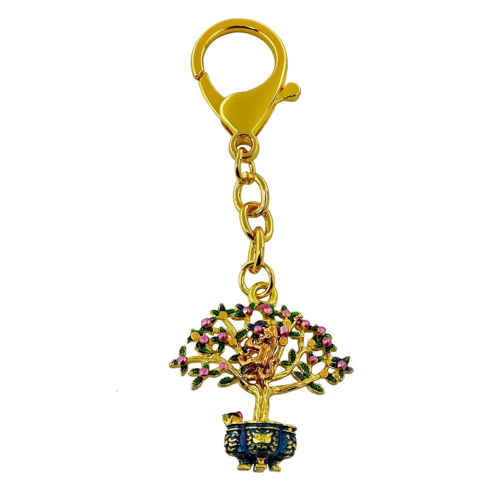 Feng Shui Luck Peach 9 Coin Lucky Birthday W5660 [ISUI] Goods, Enhancement, Tree, Monkey, Keychain, Amulet, Charm, Gift,