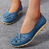 Women Flats Fashion Genuine Leather Soft Ballet Flats Hollow Flat Shoes Slip On Nurse Shoes Ballerina Tenis Feminino Plus Size