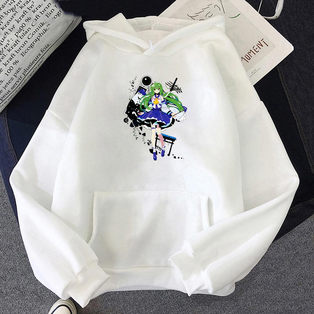 Touhou Project Shrine Maiden Sanae Kochiya Anime Hoodie Harajuku MEN Fashion Manga Graphic Cartoon Sweatshirt Four Seasons Handsome Soft
