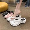 Thick Sole Wedges Flip Flops for Women 2025 Summer Non-slip Platform Sandals Woman Beach Slippers Girls Outdoor Flip Flops