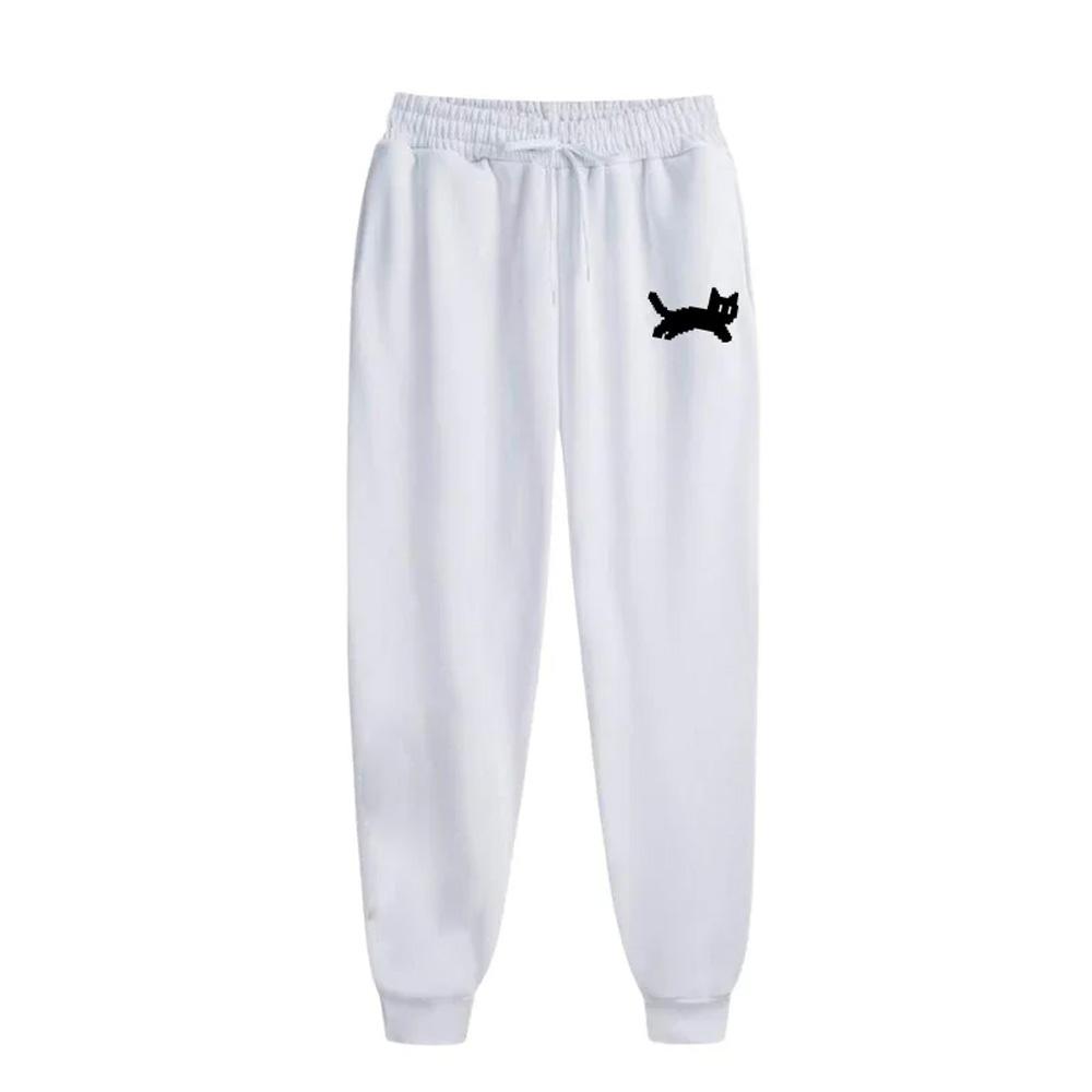 Hot Sale Womens Sweatpants Cute Cat Printing Casual Tracksuit Trousers Sports Jogging Pants Summer Outdoors