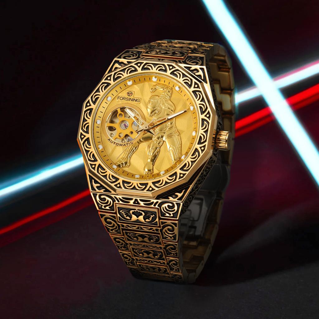 Men's Business Fashion Mechanical Watch Top Brand Automatic Mechanical Stainless Steel Clock Gifts for Men