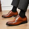 2024 2024 Dress Shoes Mens Formal Derby Shoes Genuine Leather Shoes for Men Wedding Shoes Business Casual Lace Up Leather Shoes