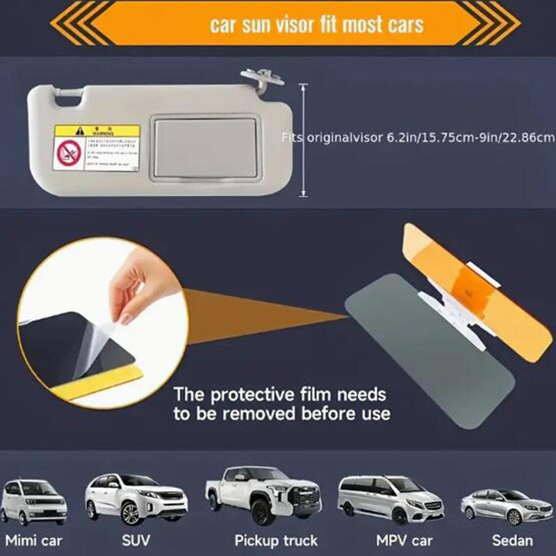 Universal Car Sun Visor Anti-UV Polarized Sunshade Plate HD Anti-UV Sunshade Extensions SUVs Trucks Interior Accessories