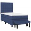 3136883 vidaXL Divan-lit Tapissier Avec Matelas Bleu 90x190 Cm Tissu