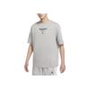 Jordan FW22 Solid Color Logo Print Letter Crew Neck Short Sleeve T-Shirt Men Tops Gray DV9727-062