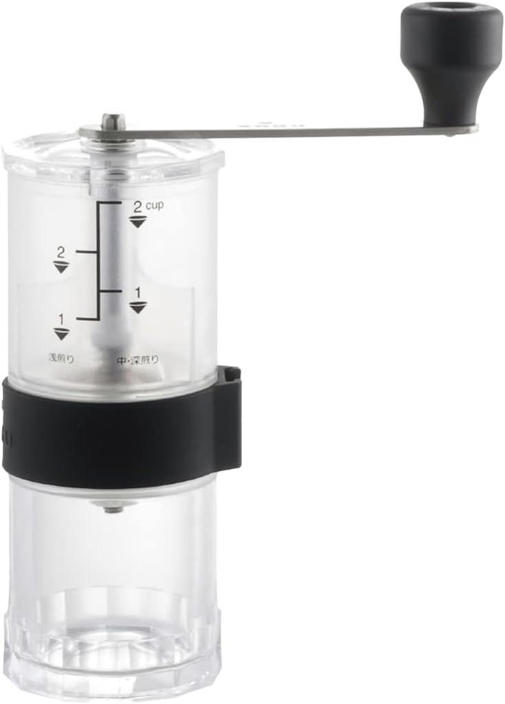Coffee Tools KOGU Coffee Mill Manual In Hand Grinding Graduated Grinder Ceramic Blade Coarseness Adjustment Coffee Outdoor Camping Clear Outdoor Black