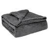 Sherpa Canape Couverture Polaire 130x160cm, Épaisse Warm Plaid Blanket Briebe - Gris Foncé 93492
