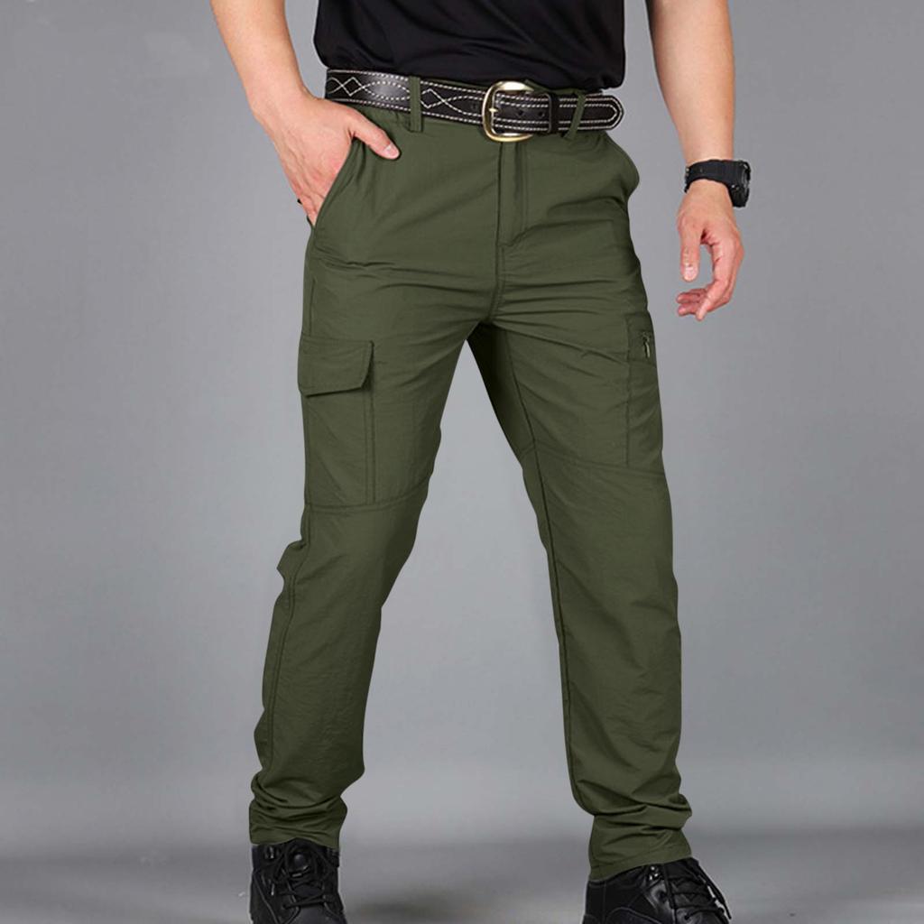 Men's Summer Cargo Pants Sports Outdoor Waterproof Plus Size Hiking Pants