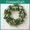 Lavender Circus Flower Faux Grass Wreath For Wedding Hall And Window Decoration