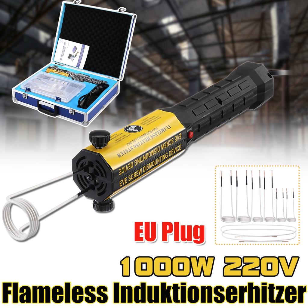 1000W 2 Wires Flameless Magnetic Induction Heater Bolt Remover Car Repair Tool Mini Induction Heater with 6 Coils Tool Kits