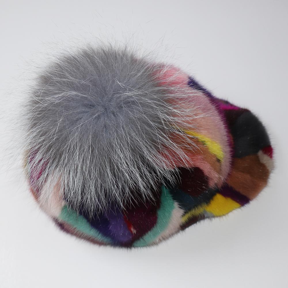 New Women Genuine Real Natural Mink Fur Hat Adult Handmade Warm Winter Baseball Cap Luxury Lady Elegant Stylish Warm Caps
