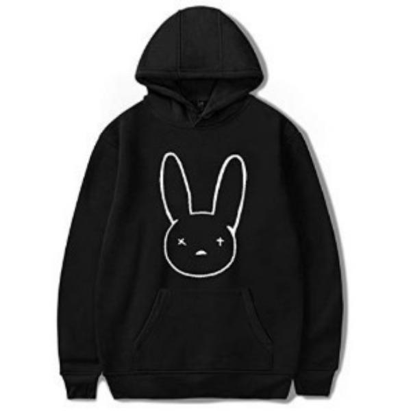 Back Letter Print Hoodie Black Casual Hooded Sweater Hoodie Top