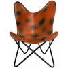 Leather Handmade Butterfly Chair Sleeper Seat Folding Modern Sling Lounge Accent