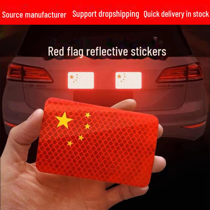 Chinese Flag Reflective 3D Car & Motorcycle Stickers