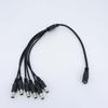40cm DC 1 Female To 6 Way Male Splitter Plug Extension Cable 5.5*2.1mm Connector 12V DC Power Supply Cable