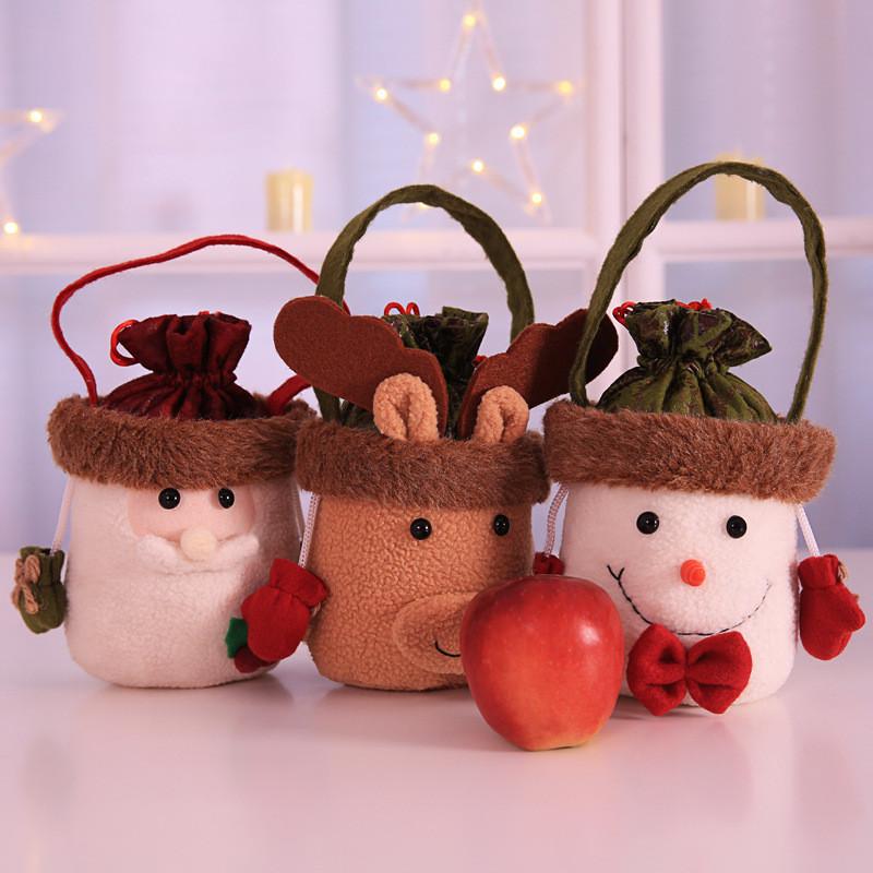 Apple Christmas Decorations Bags Children Holiday Candy Gift Party Up Dress