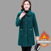 Women's Fleece Thickened Coat Winter Mid-length Coat