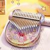 Acrylic Kalimba 17 21 Keys Cute Chromatic Kalimbas Sound Therapy Portable Mini Thumb Piano Children Beginners Practice Musical Keyboard Accessories