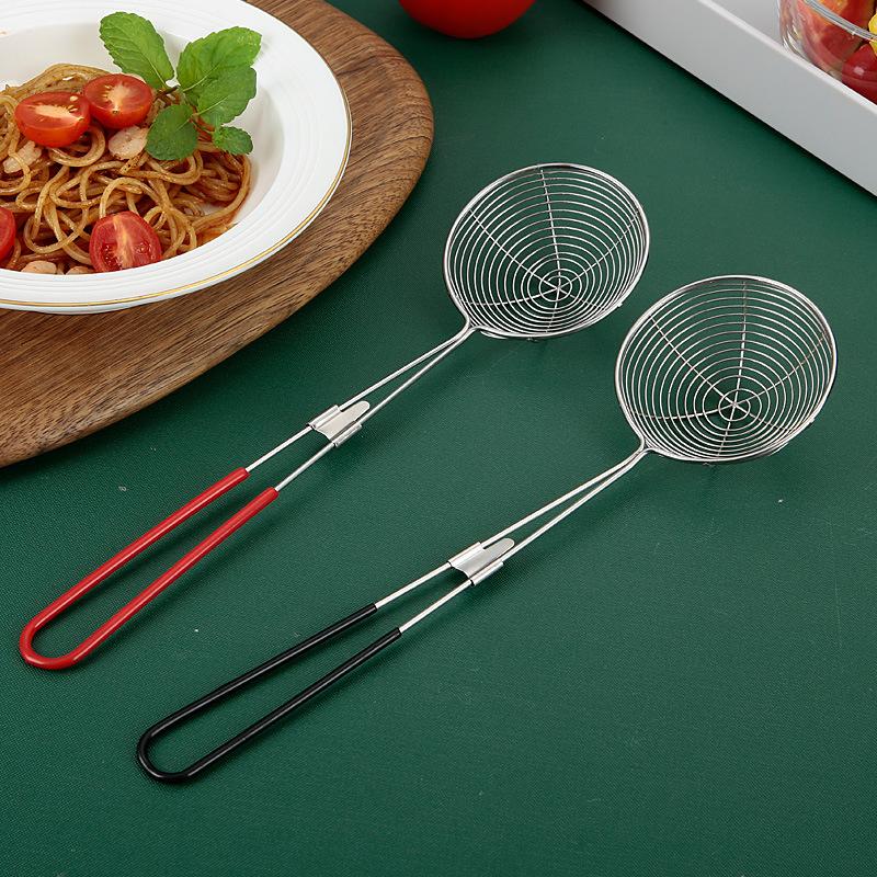 Stainless Steel Colander Sieve,Wire Skimmer Spoon With Handle For Hot Pot Eating