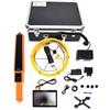 7in Industrial Endoscope Kit 512HZ Receiver Pipe Pipeline Inspection Camera with 12LED