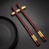 5 Pairs Chinese Style Chopsticks Food Sushi Sticks Reusable Non Slip Reusable Food Grade Alloy Chopsticks