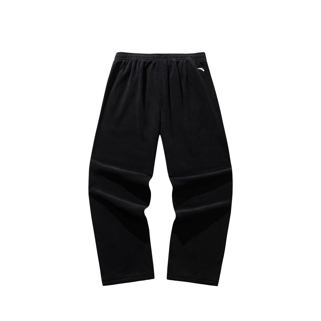 Anta Basketball Series Long Pants Winter Knit Sports Pants Men Bottoms Basic-Black 952541303-4