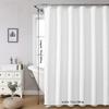 Fabric Shower Curtain - Long Weft Woven Heavy Fabric Shower Curtain Bathroom, Shower Curtain Set, White