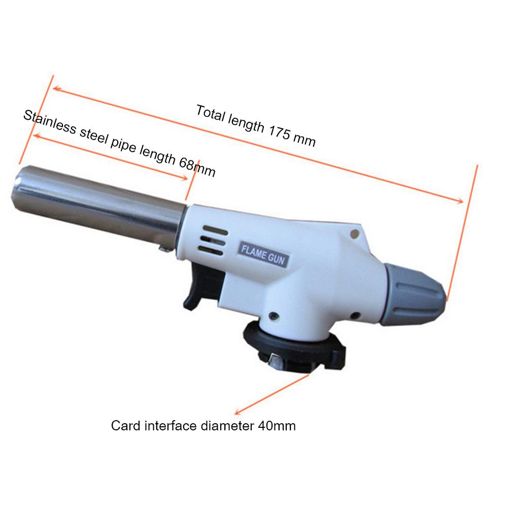 1300-Degree Portable Gas Flame Torch Flamethrower Kitchen Barbecue Flame Ignition Blowtorch for Cooking Welding Equipment