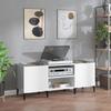 VidaXL Record Cabinet, Side Cabinet with Storage, Furniture for Turntable, Living Room Buffet, Industrial, White 831935
