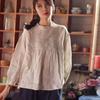Vintage Women Shirts Spring Japanese Loose Solid Color All Match Ruffles Female Blouses