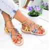 New Summer Women's Sandals Flat Bottom Hemp Rope Noodles Breathable Quick Dry Women's Sandals