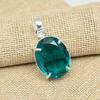 Indaicolite Gemstone 925 Sterling Silver Jewelry Handmade Pendant Memorial Gift For Mother