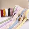 Hair BowKnot Floral Florist Wrinkled Cotton Ribbon Flower Packaging Linseed Wrapping Yarn Band