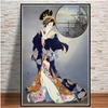 Japanese Geisha Women Painting Anime Posters Printing Wall Art Oil Painting Murals Living Room Home Wall Decoration Pictures