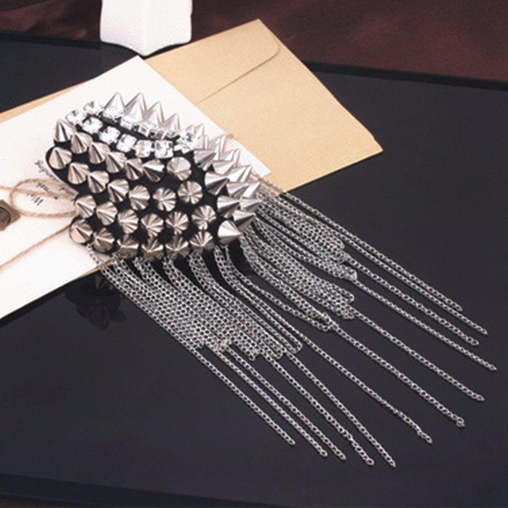 Classical Tassel Epaulette Rivet Shoulder Jewelry Vintage Clothing Accessories Club