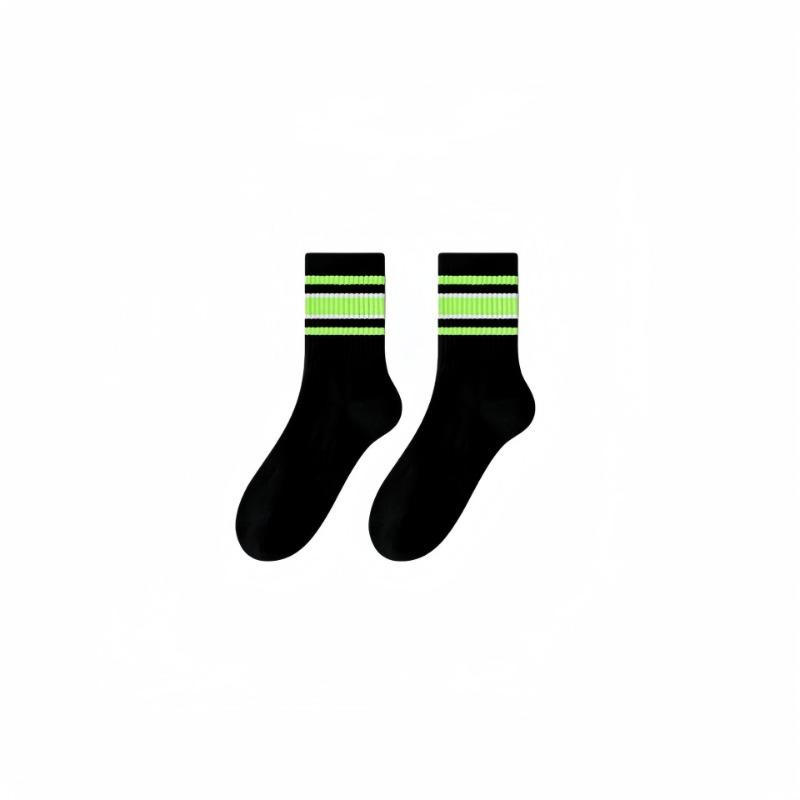 Mid-calf Pure Cotton Anti-odor Spring and Summer Socks for Junior High School Students, Long Calf Sports Running Yoga Socks with Shark Pants