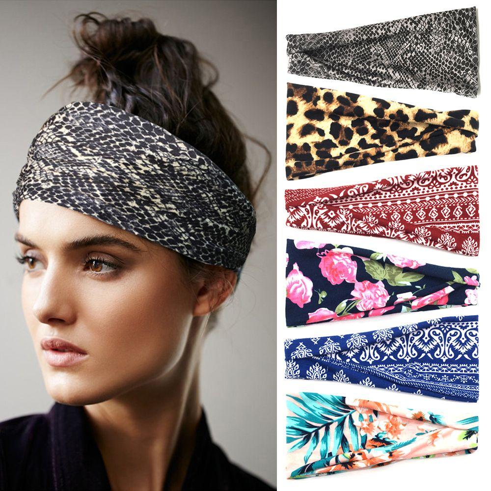 Running Sweat Absorbing Yoga Hair Bands Sport Bandana Women Headbands Elastic Turban Head Wrap