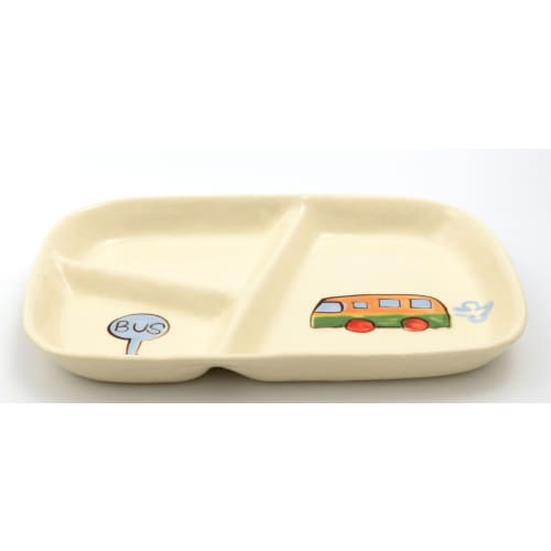 Kiln SOUSEN Seto ware vehicle lunch plate bus