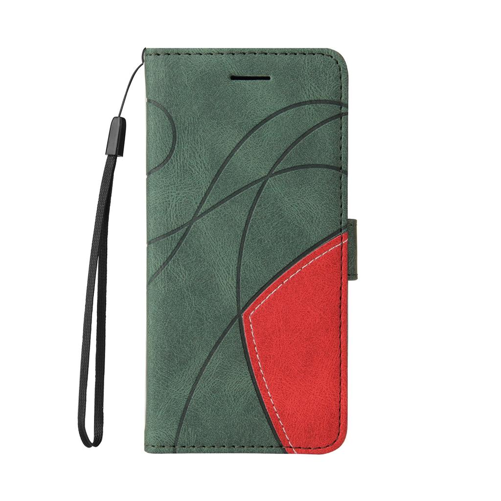 For Nokia 5.3,Nokia 3.4,Nokia 5.4,Nokia 2.4,Nokia G10,G20...Line Pattern Style Splicing Design PU Leather Flip Stand Wallet Phone Bag Case with Card