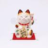 Yakushigama Good Luck Lucky Cat Increase Luck Feng Shui Ornament Interior Cat Cat White Height 16 (yakushigama) Aya-e (No. 5) [7842] Size (cm)